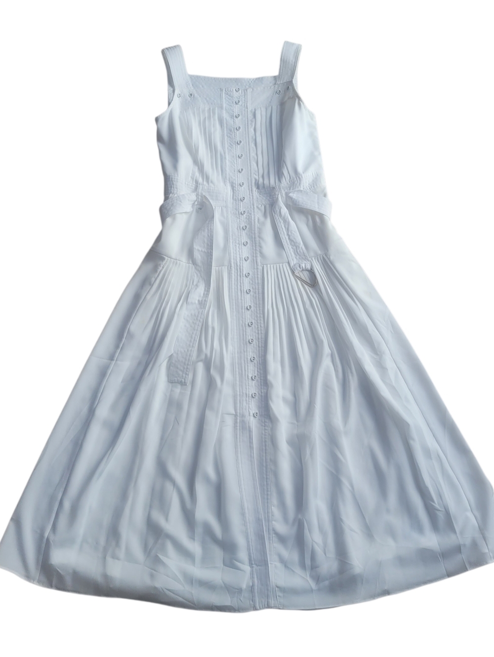 *NWT* White House Black Market Pleated Utility Midi Sundress Sz 6 - Picture 5 of 11